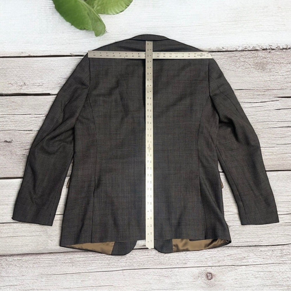 Hart Schaffner Marx Blazer Men’s Grey Houndstooth Made in USA Sports Coat 44L - Picture 9 of 11